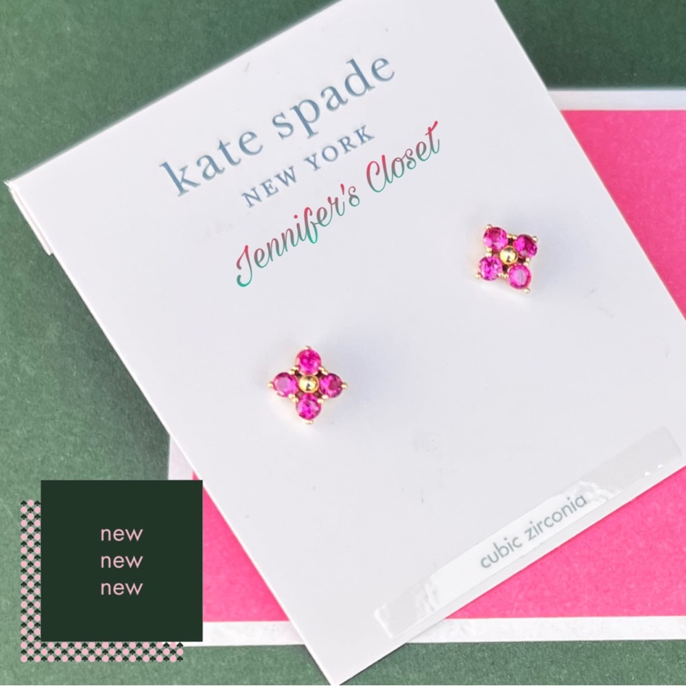 Kate Spade Crystal Flower Stud Earrings NWT